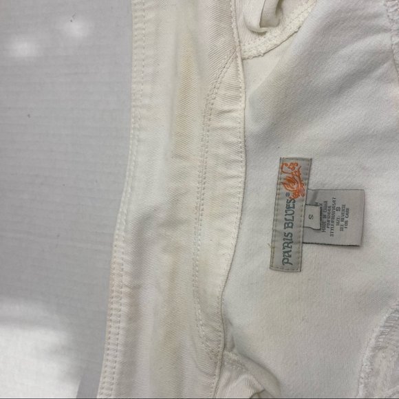 Paris Blues White Jean Vest with Raw Arms - Picture 13 of 15